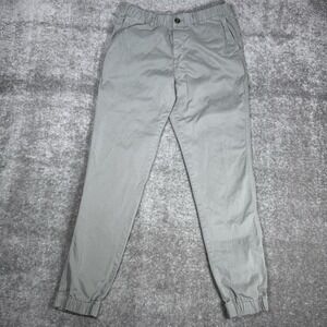 Bear Bottom Joggers Men's Large‎ Tall 30x31 Gray Tapered Leg Stretch Waist Chino